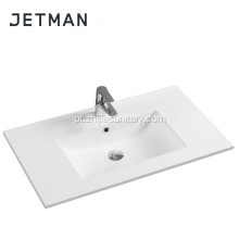 JM4001-81 estilo moderno de alta classe branco pia cerâmica banheiro bacia de vaidade